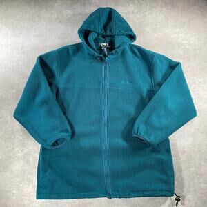 Vintage Women’s L.L. Bean Dark Teal Full Zip Hooded Fleece Jacket